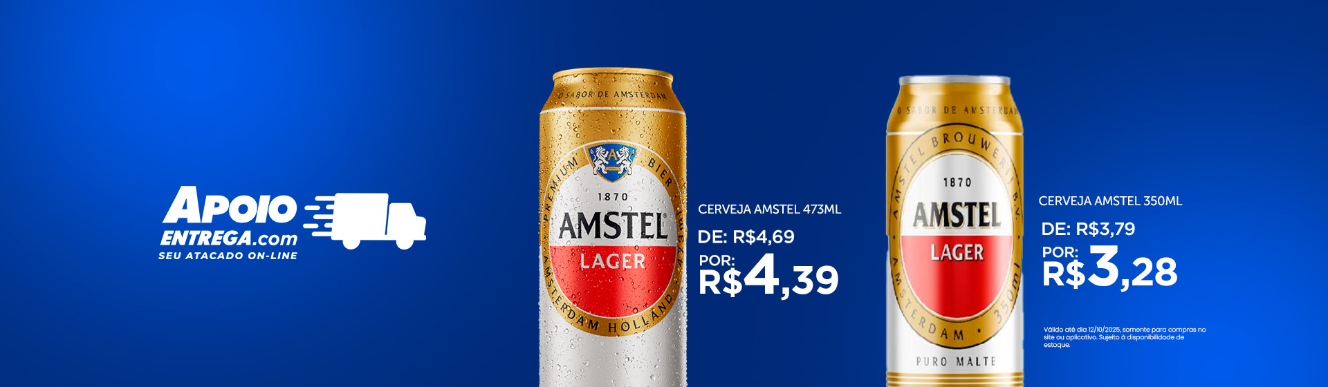 Cerveja Amstel 473ml  12/10